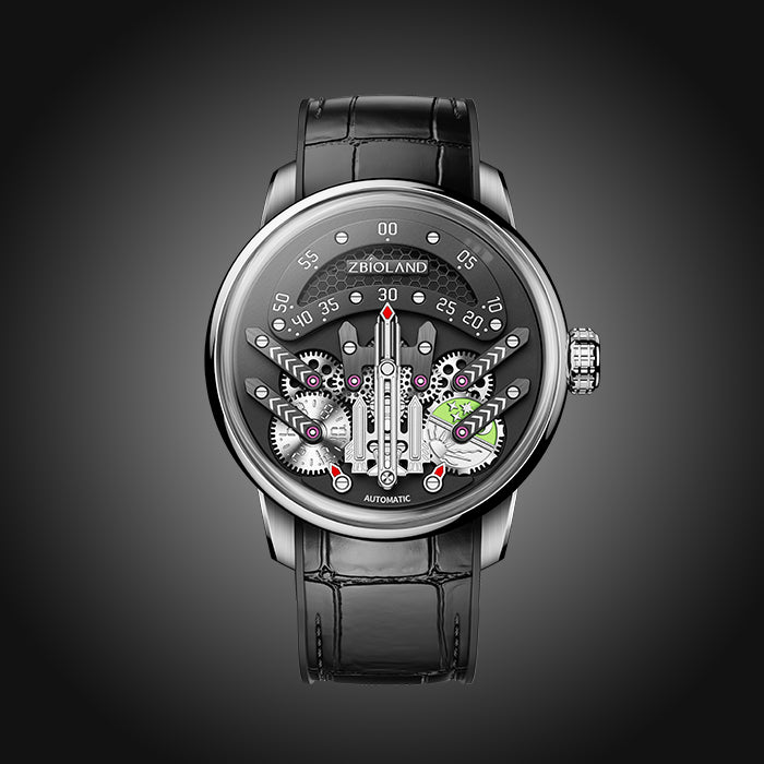 Zbioland Space Series Black Space Rocket 2.0 Swiss Sellita Movement Automatic Watch