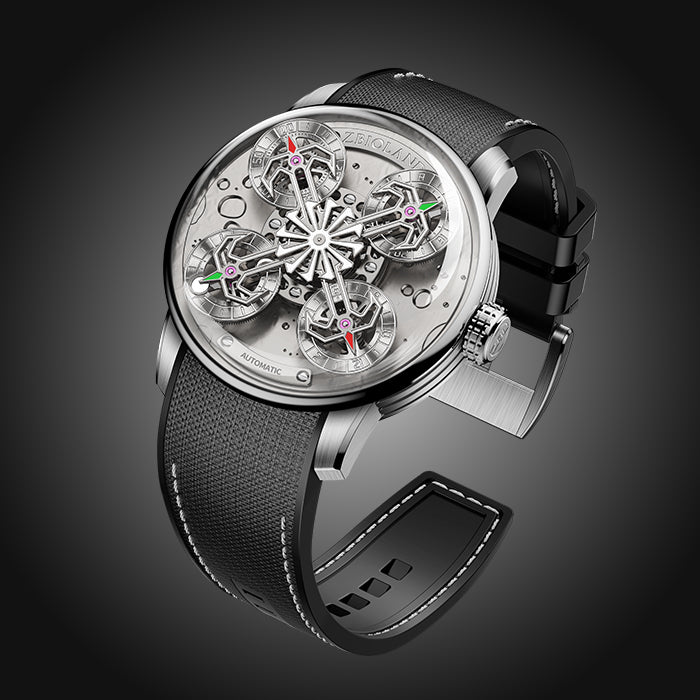 Zbioland Space Series Silver Space Station Swiss Sellita Movement Automatic Watch