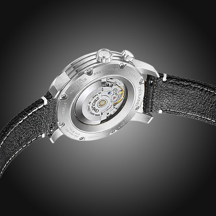 Zbioland Casino Series Silver Casino Swiss Sellita Movement Automatic Watch