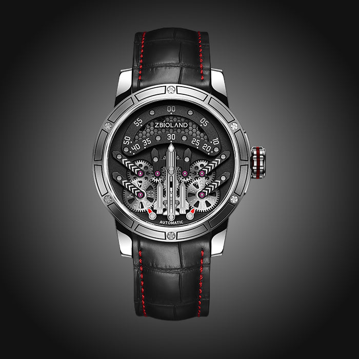 Zbioland Space Series Silver Space Rocket Swiss Sellita Movement Automatic Watch