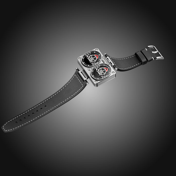 Zbioland Torque Series Silver Concept Twin Swiss Sellita Movement Automatic Watch