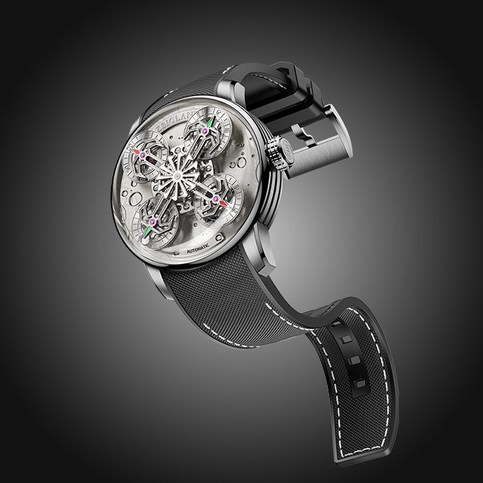 Zbioland Space Series Silver Space Station Swiss Sellita Movement Automatic Watch