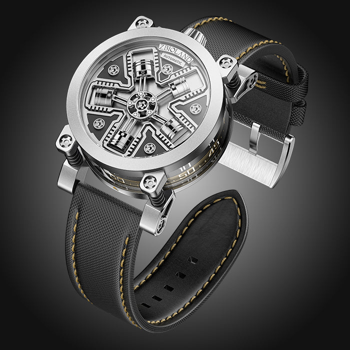 Zbioland Torque Series Gold Radial Engine Japanese Miyota 8215 Movement Automatic Watch