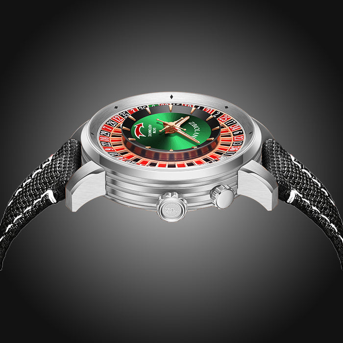 Zbioland Casino Series Silver Casino Swiss Sellita Movement Automatic Watch