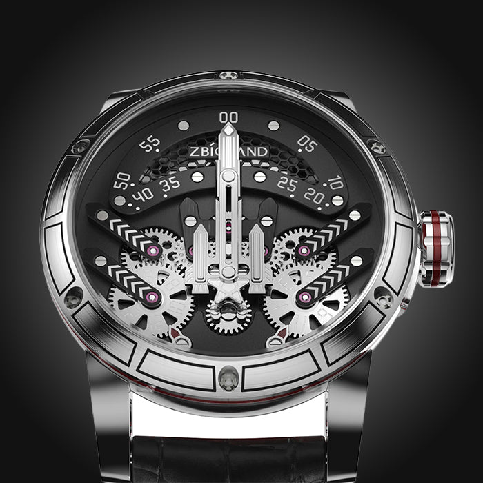 Zbioland Space Series Silver Space Rocket Swiss Sellita Movement Automatic Watch