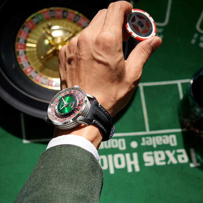 Zbioland Casino Series Silver Casino Swiss Sellita Movement Automatic Watch