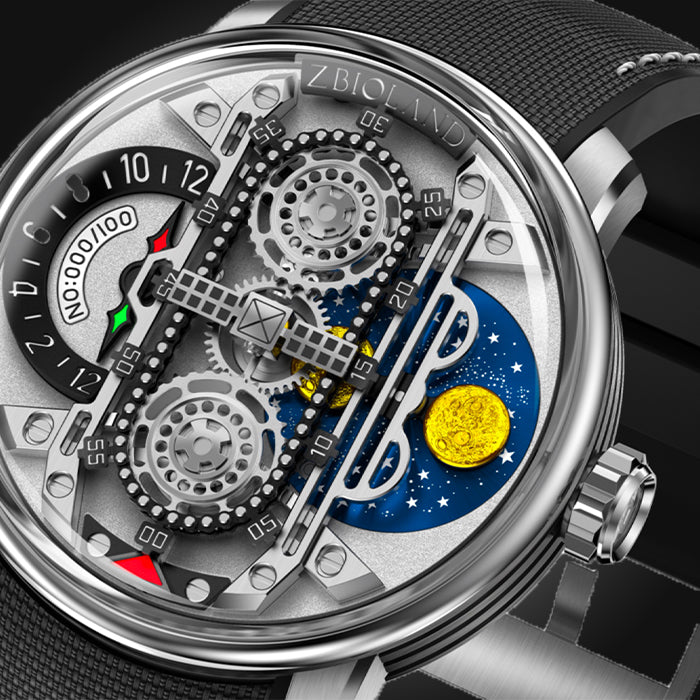 Zbioland Space Series Silver Star Link Swiss Sellita Movement Limited Edition Automatic Watch